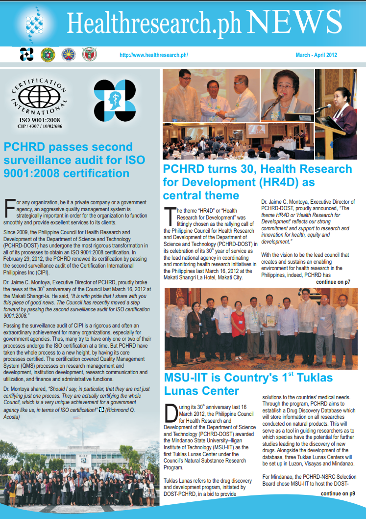 Newsletter Mar-Apr 2012