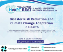 Disaster Risk Reduction and Climate Change Adapatation in Health