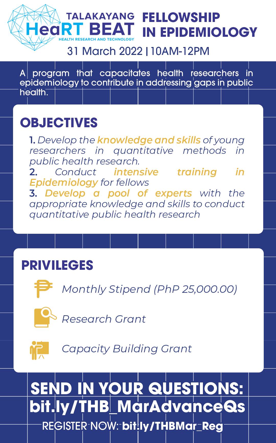 3rd Talakayang HeaRT Beat: Fellowship in Epidemiology