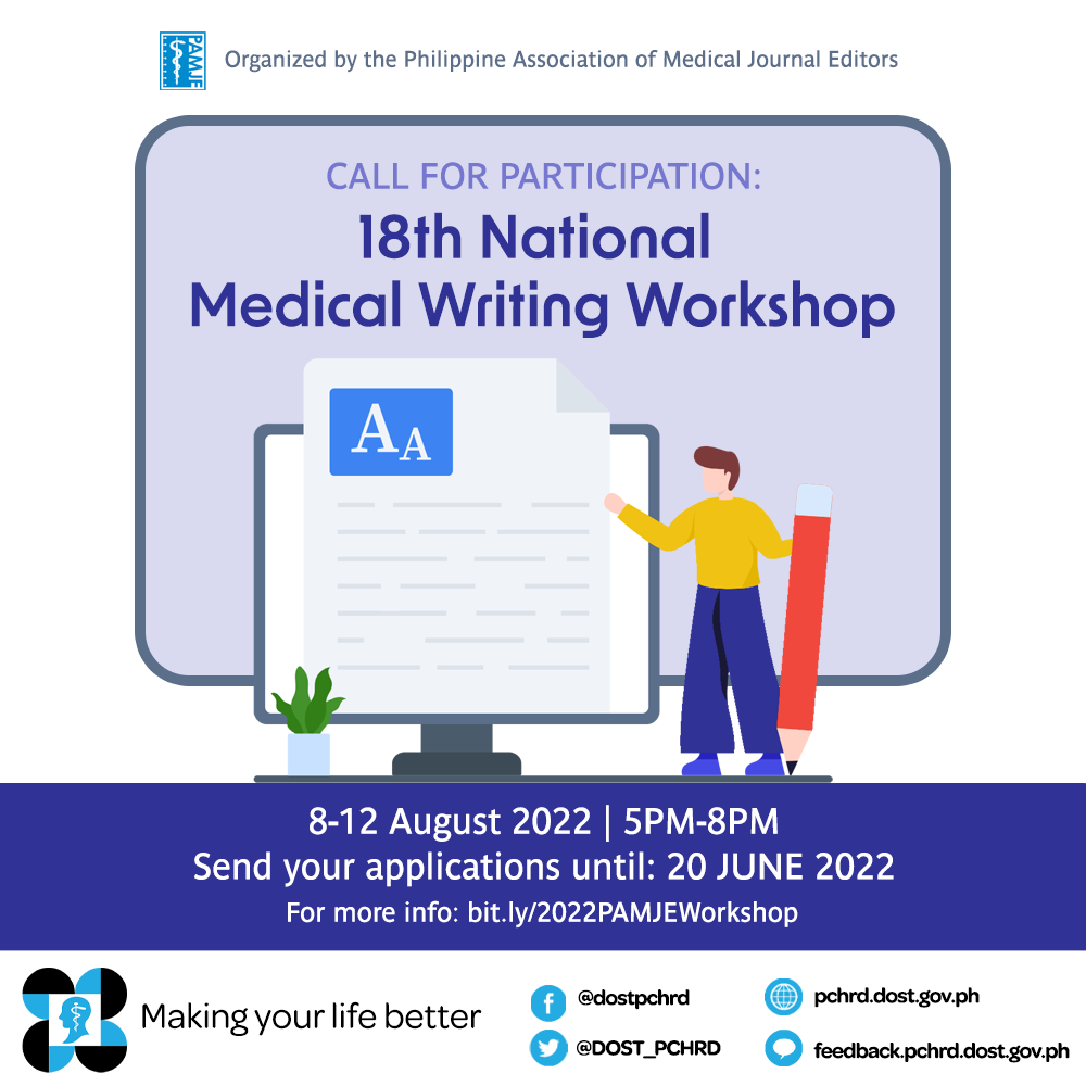 CALL EXTENDED : 18th National Medical Writing Workshop