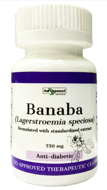 BANABA TABLETS: Standardized herbal supplement with blood sugar lowering health benefits