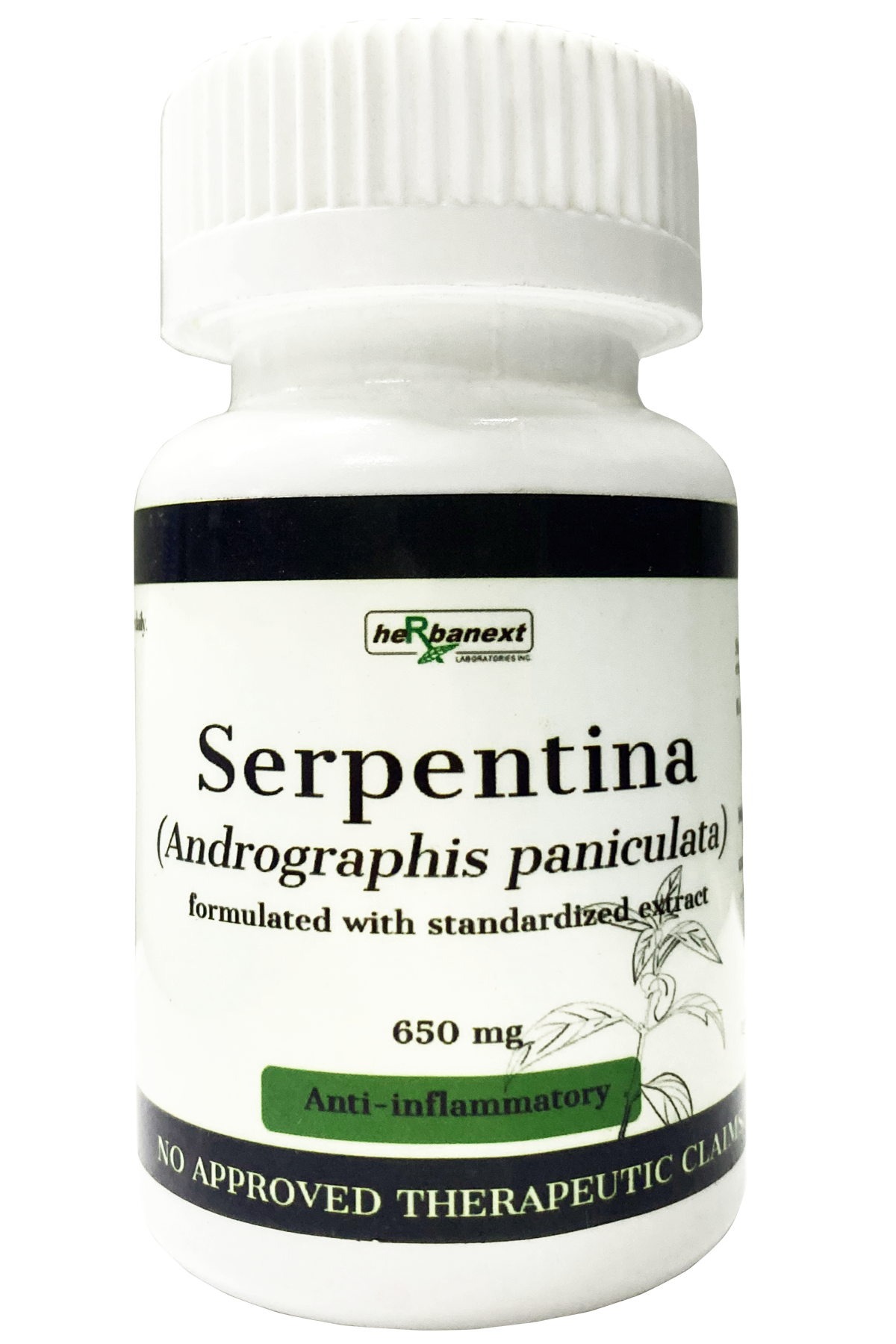 SERPENTINA CAPSULES: Standardized herbal supplement with antioxidant/ anti-inflammatory health benefits