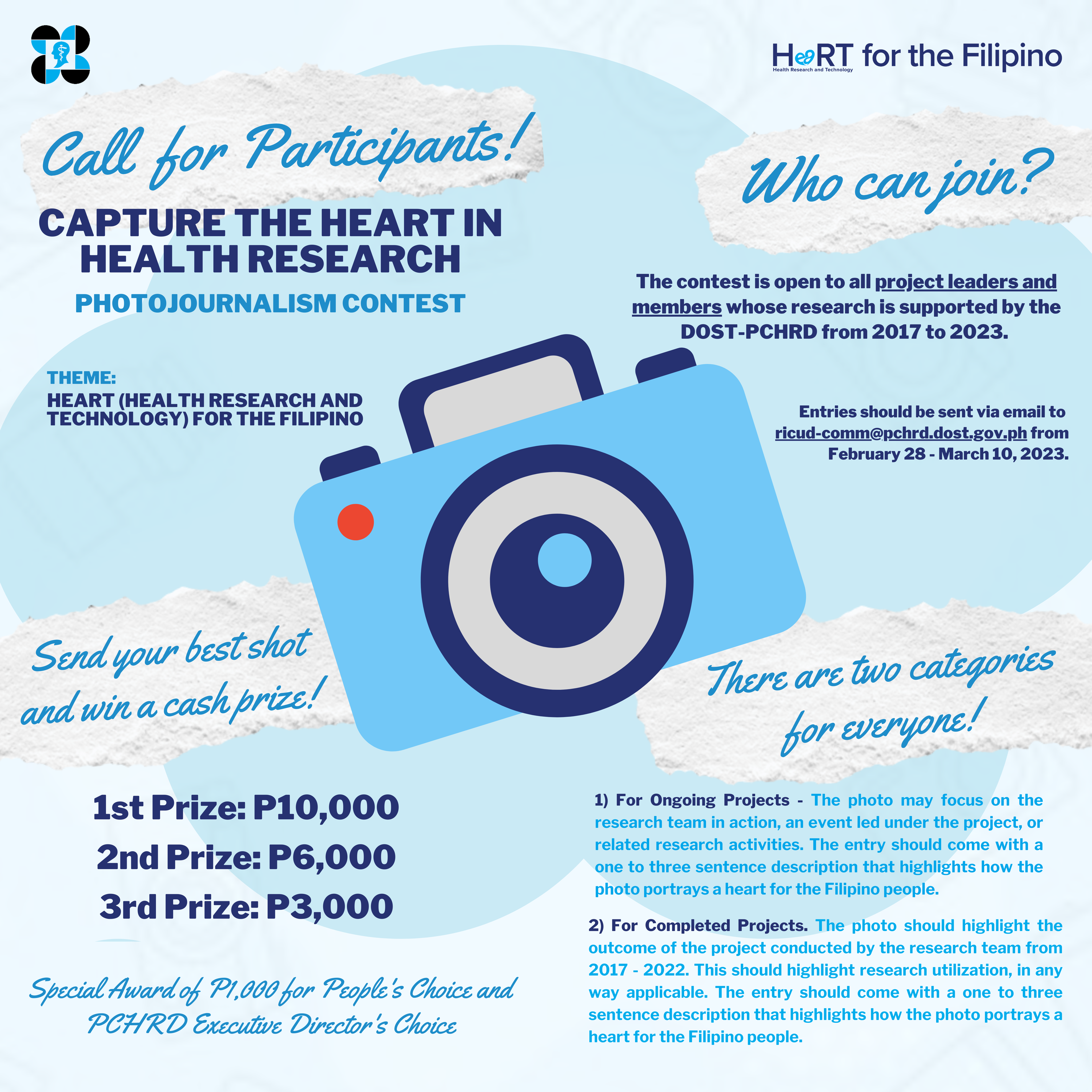 CAPTURE THE HEART IN HEALTH RESEARCH: A PHOTOJOURNALISM CONTEST 2023