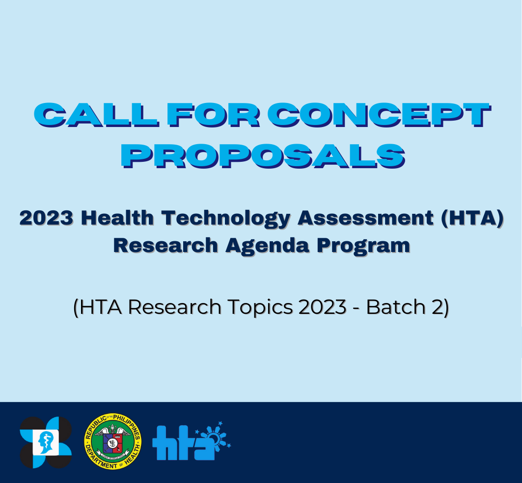Call for Concept Proposals: 2023 Health Technology Assessment (HTA) Research Agenda Program