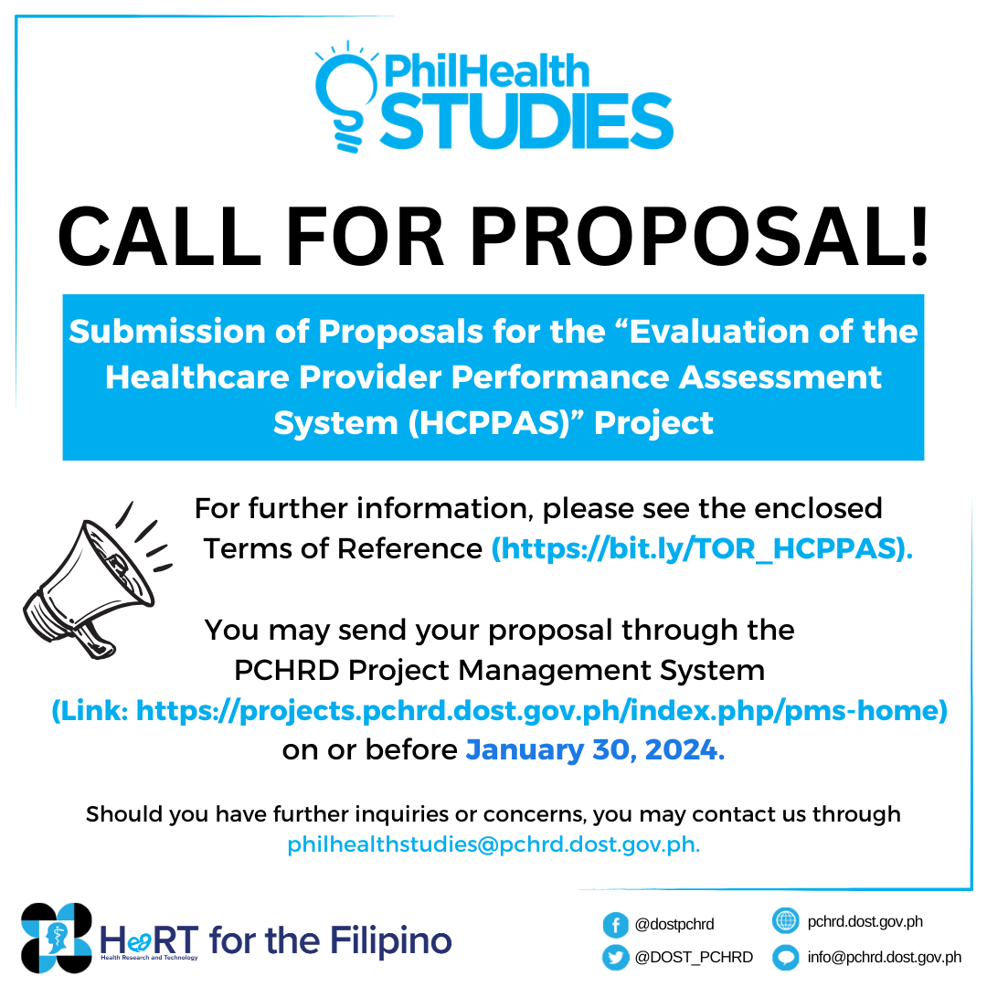 Call for Proposals: Evaluation of the Healthcare Provider Performance Assessment System (HCPPAS) Project