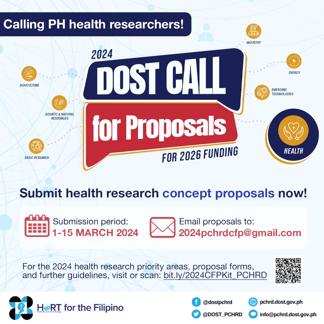 2024 DOST Call for Health Research Proposals (for 2026 Funding)