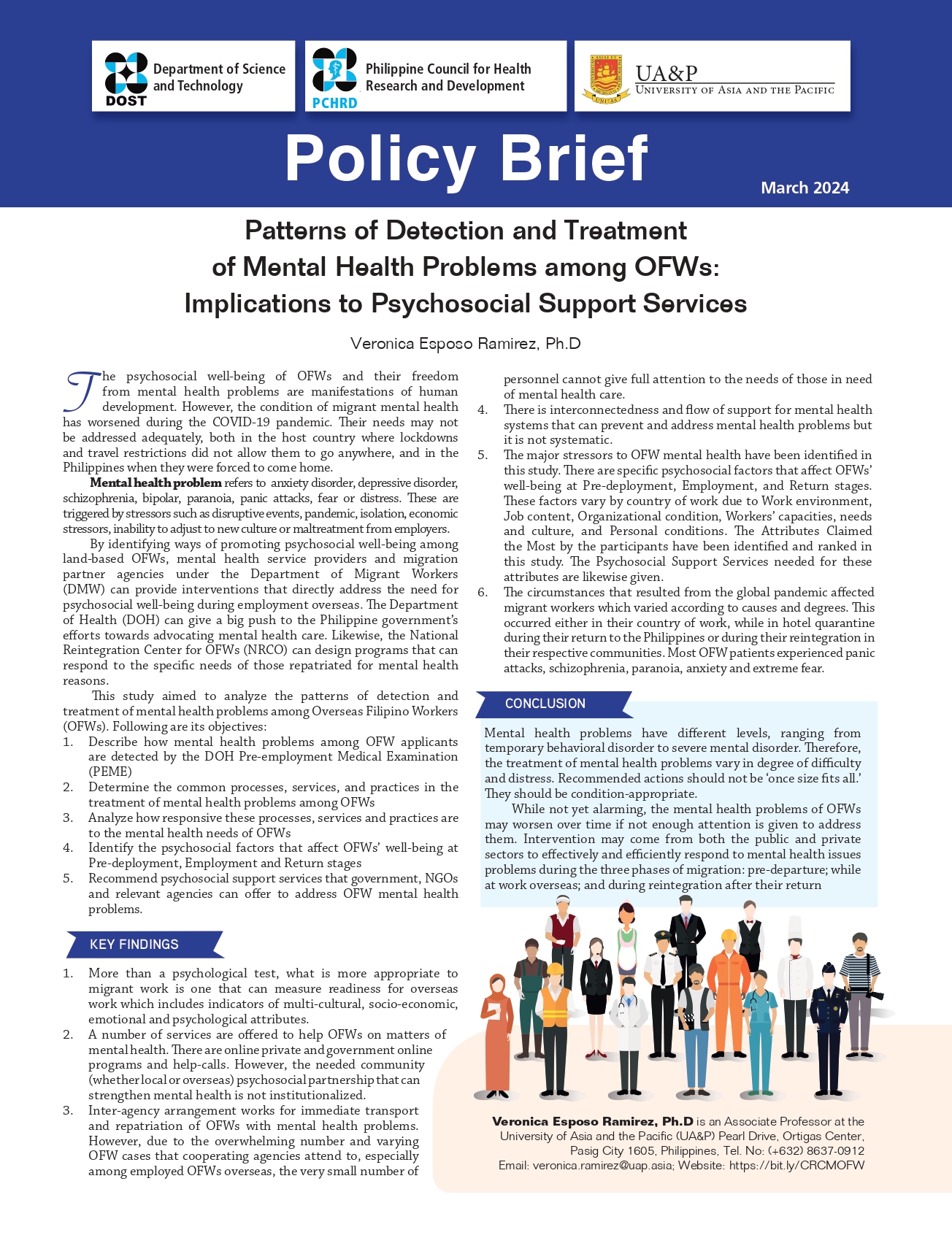 Patterns of Detection and Treatment of Mental Health Problems among OFWs: Implications to Psychosocial Support Services